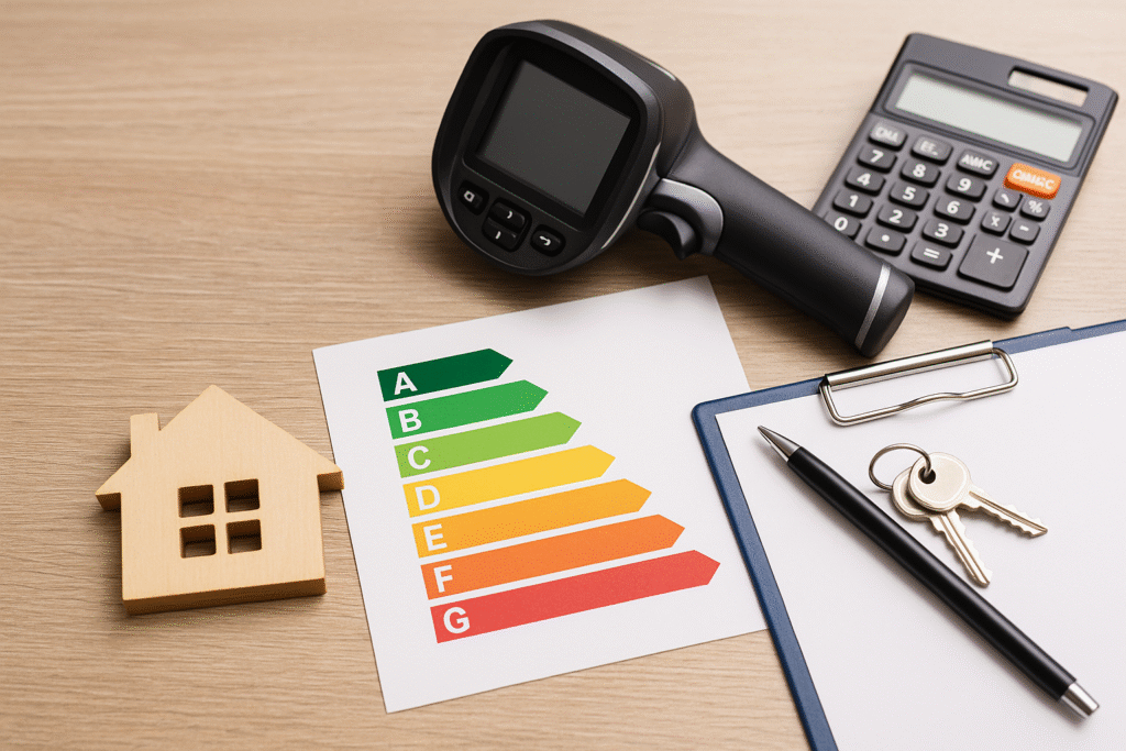 Matériel utilisé pour un diagnostic immobilier.